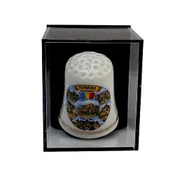  Suvenir Romania degetar din portelan alb 3 cm 11KI B
