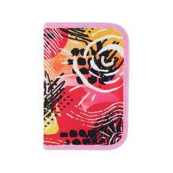 Acest penar cu un design inovator asemanator unei carti se deschide printr-un fermoar usor de utilizat Interiorul este compartimentat inteligent oferind doua spatii distincte unul special pentru orarul scolar si altul pentru rigla triunghiulara de geometrieCaracteristici specialeDesign stilat asemanator unei carti33 de bucle elastice pentru organizarea perfecta a rechizitelor scolareCompact si usor pentru transport 