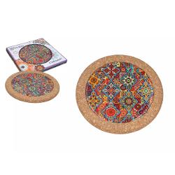 Un accesoriu practic &537;i elegant care adaug&259; un plus de stil în orice buc&259;t&259;rie Realizat din ceramic&259; decorativ&259; de calitate &537;i baz&259; din plut&259; natural&259; acest suport protejeaz&259; mesele &537;i blaturile de temperaturile ridicate în timp ce ofer&259; o not&259; de rafinamentp 