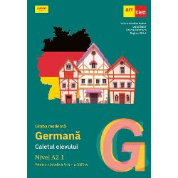 Limba germana Caietul elevului Nivel A21 pentru clasele a V-a - a VIII-aPrezentul auxiliar a fost avizat de Ministerul Educatiei si Cercetarii prin Ordinul nr 5318 din 21112019 si se regaseste la pozitia nr 49 din anexa OrdinuluiAceasta lucrare a fost realizata in conformitate cu Programa scolara pentru disciplina Limba moderna 1 Limba 