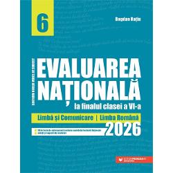 Aceast&259; lucrare propune un cadru coerent de exersare a competen&539;elor care vor fi verificate prin Evaluarea Na&539;ional&259; de la finalul clasei a VI-a Limb&259; &351;i comunicare – Limba român&259; Cartea con&539;ine 20 de teste formulate dup&259; noul model publicat de Ministerul Educa&539;iei &537;i Cercet&259;rii pentru anul 2026 înso&539;ite de solu&539;ii &537;i sugestii de rezolvareLucrarea se poate utiliza pentru a parcurge tipuri 