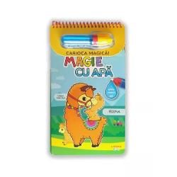 Pune ap&259; în carioca special&259; coloreaz&259; pagina &537;i ca prin magie vei vedea cum apar &537;i alte imagini Las&259; pagina s&259; se usuce &537;i tot ca prin magie imaginile vor disp&259;rea iar tu po&539;i colora din nou iar &537;i iar 