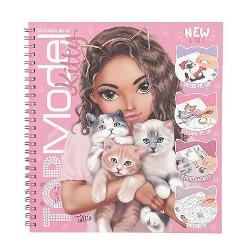 Culoare autocolante completare puzzle Cartea de creatie TOPModel Kitty este despre pisici dragute 47 de pagini cu spirala si 5 coli pline cu autocolante Wow-miau