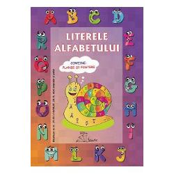 Literele alfabetului Mapa cu planse si postere Literele alfabetului reprezinta un instrument auxiliar pentru prescolari scolarii mici in vederea insusirii unor cunostinte referitoare laeducarea limbajului Plansele sunt ilustrate atractiv concepute in acelasi timp educativ ajutandu-i pe copii la invatarea literelor mari si mici de tipar cat si a grupurilor de litere Copiiipot fi indrumati de catre educatoare si parinti sa parcurga traseul grafic al literelor cu degetul aratator ceea ce 