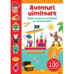 O carte cu autocolante perfect&259; pentru a-i introduce pe copii în aventuri uimitoare cu pira&355;i magicieni sirene t&259;râmuri noi sau fantasticeCele peste 100 de autocolante pline de culoare ofer&259; celor mici prilej de joac&259; în timp ce înva&355;&259; Autocolantele cu litere &537;i cu imagini îi ajut&259; s&259;-&537;i dezvolte creativitatea abilit&259;&355;ile motorii &537;i cele logice C&259;r&355;ile din 