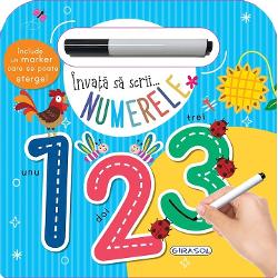 Invata sa scrii Numerele este o carte educativa destinata copiilor care fac primii pasi in invatarea cifrelor Prin exercitii simple si ilustratii atractive cei mici sunt incurajati sa recunoasca sa scrie si sa inteleaga numerele de la 1 la 10 Cartea dezvolta coordonarea mana-ochi si abilitatile de scrisMarker cu stergere uscata inclusIlustratii color