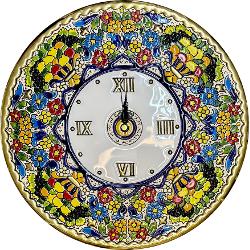 Ceas din ceramic&259; spaniol&259; pictat &537;i aurit manual – Diametru 28 cmAdaug&259; un strop de rafinament în casa ta cu acest ceas unic realizat din ceramic&259; spaniol&259; de calitate Decorat manual &537;i aurit cu aten&539;ie este creat prin metoda tradi&539;ional&259; cuerda seca 