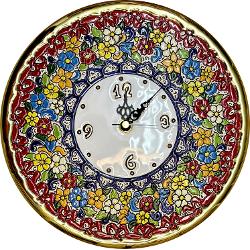 Ceas din ceramic&259; spaniol&259; pictat &537;i aurit manual – Diametru 23 cmAdaug&259; un strop de rafinament în casa ta cu acest ceas unic realizat din ceramic&259; spaniol&259; de calitate Decorat manual &537;i aurit cu aten&539;ie este creat prin metoda tradi&539;ional&259; cuerda seca 