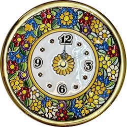 Ceas din ceramic&259; spaniol&259; pictat &537;i aurit manual – Diametru 17 cmAdaug&259; un strop de rafinament în casa ta cu acest ceas unic realizat din ceramic&259; spaniol&259; de calitate Decorat manual &537;i aurit cu aten&539;ie este creat prin metoda tradi&539;ional&259; cuerda seca 