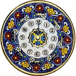 Ceas din ceramic&259; spaniol&259; pictat &537;i aurit manual – Diametru 14 cmAdaug&259; un strop de rafinament în casa ta cu acest ceas unic realizat din ceramic&259; spaniol&259; de calitate Decorat manual &537;i aurit cu aten&539;ie este creat prin metoda tradi&539;ional&259; cuerda seca 