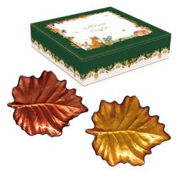 Set cu 2 platouri de sticl&259; în form&259; de frunz&259; 17x14 cm – Easy Life colec&539;ia Forest DreamAdaug&259; un strop de natur&259; &537;i elegan&539;&259; meselor tale cu acest set de dou&259; platouri de sticl&259; inspirate de frumuse&539;ea p&259;durii în toamn&259; Parte din colec&539;ia 