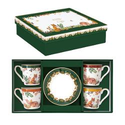 Set cu 4 ce&537;ti cu farfurioar&259; din por&539;elan 100 ml – Easy Life colec&539;ia Forest DreamSavureaz&259; momentele de r&259;gaz cu un set elegant de patru ce&537;ti din por&539;elan fin parte din colec&539;ia Forest Dream de la strong data-start239 