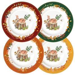 Set 4 farfurii din por&539;elan 19 cm – Easy Life colec&539;ia Forest DreamCompleteaz&259; mesele tale cu un set elegant de patru farfurii din por&539;elan fin semnat Easy Life Parte din colec&539;ia Forest Dream fiecare farfurie 
