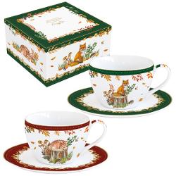 Set cu 2 ce&537;ti din por&539;elan cu farfurioar&259; – Easy Life colec&539;ia Forest DreamSavureaz&259; cafeaua sau ceaiul preferat într-un set elegant de dou&259; ce&537;ti cu farfurioar&259; realizate din por&539;elan fin de înalt&259; calitate Parte din colec&539;ia em data-start299 