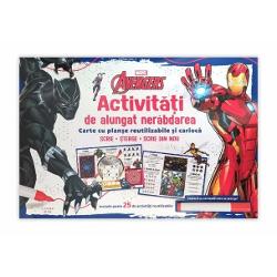 Marvel Avengers Activitati de alungat nerabdarea Carte cu planse reutilizabile si carioca
