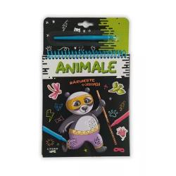 D&259; frâu liber imagina&539;iei R&259;zuie&537;te cu creionul special &537;i descoper&259; imaginea ascuns&259; sub vopseaua neagr&259; Activitatea poate fi chiar mai distractiv&259; dac&259; inventezi modele – dungi cercuri liniu&539;e sau zigzaguri – &537;i îmbog&259;&539;e&537;ti imaginile 