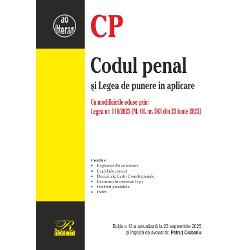 Prezenta edi&539;ia a lucr&259;rii Codul penal &537;i Legea de punere în aplicare con&539;ine textele legislative actualizate la 23 septembrie 2025 adnotate cu reglement&259;rile anterioare decizii ale Cur&539;ii Constitu&539;ionale recursuri în interesul legii &537;i hot&259;râri prealabilePrin Legea nr 1162025- a fost modificat cuantumul amenzii penale art 61 alin 2 luându-se în calcul infla&539;ia din ultimii 