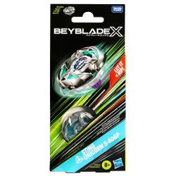 Setul Booster Pack Beyblade X care include 1 blat de tip Balance care se roteste in dreapta sunt necesare Beystadium si lansator vandute separat Lansati direct in lupta sau reconfigurati lama interschimbabile clichetul si bucatile acestui Booster Pack cu cele ale altor blaturi Beyblade X vandute separat pentru a va crea propriul Bey de neintrecut Beyblade X dispune de inovatia X-Celerator Gear System pentru a-ti imbunatati jocul Atunci cand echipamentul unui blat Beyblade X cupleaza 