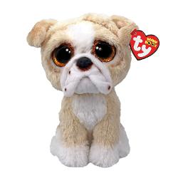 Jucarie de plus TY Beanie Boos - POOCH  caine bulldog englezesc 15  cm TY 37371