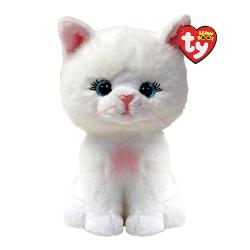 Jucarie de plus TY Beanie Boos - AMELIA pisica alba 15 cm TY 37377