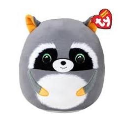 Jucarie de plus TY Squishy Beanies - SNEAKY ration gri 22 cm TY39285