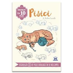Visezi s&259; desenezi pisici dar nu &537;tii de unde s&259; începi Aceast&259; carte este ghidul perfect pentru tine Cu ajutorul unor pa&537;i simpli &537;i clari „Desen în 10 pa&537;i Pisici” te înva&539;&259; cum s&259; creezi 50 de portrete adorabile de feline de la pui juc&259;u&537;i &537;i ghemotoace pufoase pân&259; la pisici elegante &537;i relaxateFiecare desen este construit progresiv pornind de la forme de 