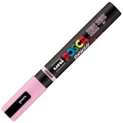 Marker cu varf pensula UNI PC 5BR Posca 1-4 mm roz deschis M1618