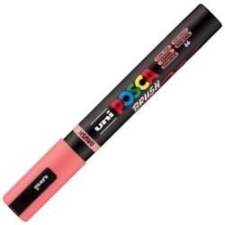 Marker cu varf pensula UNI PC 5BR Posca 1-4 mm roz corai M1617