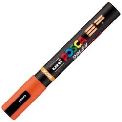 Marker cu varf pensula UNI PC 5BR Posca 1-4 mm portocaliu   M1606