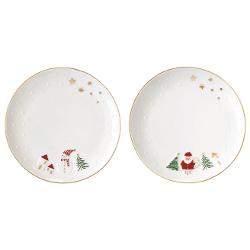 Adaug&259; un strop de elegan&539;&259; meselor de iarn&259; cu acest set de 2 farfurii din por&539;elan fin parte din colec&539;ia Let it Snow de la Easy Life Decorate cu un desen delicat în relief farfuriile surprind frumuse&539;ea 