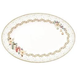 Adaug&259; un plus de elegan&539;&259; meselor tale festive cu acest platou din por&539;elan fin parte din colec&539;ia White Elegance de la Easy Life Fabricat din por&539;elan alb de înalt&259; calitate &537;i decorat 