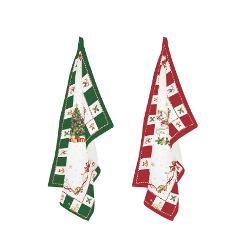 Adaug&259; un strop de magie s&259;rb&259;torilor în baie sau buc&259;t&259;rie cu acest set de 2 prosoape din bumbac de înalt&259; calitate parte din colec&539;ia Christmas Tale de la Easy Life Fiecare prosop are un design festiv distinctul data-start393 