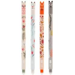 Roller cu cerneal&259; termosensibil&259; ideal pentru scriere curat&259; &537;i corect&259; Textul poate fi &537;ters cu u&537;urin&539;&259; prin frecare folosind guma integrat&259; la cap&259;tul instrumentului de scris Design modern cu 4 modele de tatuaje diferite pe corpul rollerului face din acest produs o alegere practic&259; &537;i atractiv&259; pentru &537;coal&259; sau birou CaracteristiciCerneal&259; 