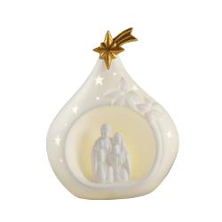 Adaug&259; un plus de rafinament &537;i spiritualitate decorului t&259;u de s&259;rb&259;tori cu aceast&259; figurin&259; elegant&259; reprezentând Sfânta Familie semnat&259; Mascagni CasaRealizat&259; din por&539;elan cu detalii atent 