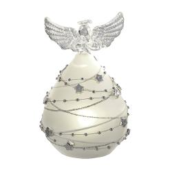 Adaug&259; o not&259; subtil&259; &351;i luminoas&259; decorului t&259;u de s&259;rb&259;tori cu acest înger elegant din sticl&259; satinat&259; Fiecare detaliu este gândit pentru a transmite delicate&355;e &351;i rafinament silueta îngerului este conturat&259; cu forme fine iar lumina LED integrat&259; creeaz&259; un efect blând captând privirile &351;i aducând o atmosfer&259; cald&259; în 