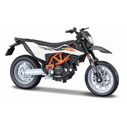 Traieste experienta supersport la scara redusa cu aceasta motocicleta in miniatura KTM 690 SMC NEGRU parte din gama exclusivista Maisto Special Edition Reprodusa la scara 118 aceasta replica surprinde perfect spiritul unei legende pe doua roti recunoscuta pentru viteza agilitate si designul agresiv Construita din metal turnat die-cast cu elemente din plastic de calitate motocicleta impresioneaza prin atentia la detalii carenaj aerodinamic motor fin conturat suspensii realiste si 
