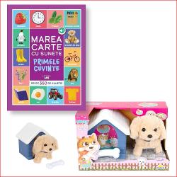Un set adorabil care îmbin&259; înv&259;&539;area cu joaca Include cartea bestseller „Bebe înva&539;&259; Marea carte cu sunete” plin&259; de imagini &537;i sunete captivante &537;i c&259;&539;elul interactiv de plu&537; partenerul perfect pentru momente vesele &537;i educativep data-start392 