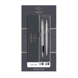 Set cu Pix si Stilou Parker Jotter metal SS-CT