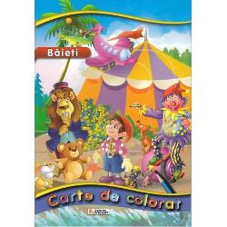 Baieti - carte de colorat