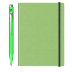 Set cu Pix Caran Dache 849 si notes A5 Green