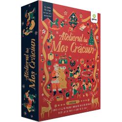 P&259;&537;e&537;te în lumea atelierului lui Mo&537; Cr&259;ciun de la înz&259;pezitul Pol Nord Construie&537;te-&539;i propriul atelier cr&259;ciunesc scoate spiridu&537;ii harnici juc&259;riile &537;i cadourile frumos ambalate &537;i preg&259;te&537;te-te s&259;-i dai o mân&259; de ajutor Mo&537;ului în Ajun În carte vei g&259;si o sumedenie de informa&539;ii despre via&539;a spiridu&537;ilor &537;i despre cum se preg&259;tesc 