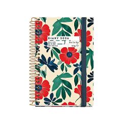 Agenda cu spira Miquelrius Caddy 80x120 mm datata zilnic Anemone Natura MR39166