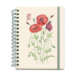 Agenda spitalata Miquelrius Plus 160x218 mm datata saptamanl Poppy Entredos MR34578