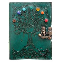 Jurnal Vintage dimensiune 175 x 125 cm coperti din piele naturala cusute manual pietre naturale inserate in coperta hartie lucrata manual din bumbac inchizatoare metalica tip ancora