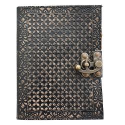 Jurnal Vintage dimensiune 175 x 125 cm coperti din piele naturala cusute manual hartie lucrata manual din bumbac Inchizatoare metalica tip ancora