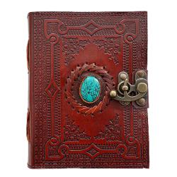 Jurnal Vintage dimensiune 175 x 125 cm coperti din piele naturala cusute manual hartie lucrata manual din bumbac Inchizatoare metalica tip ancora