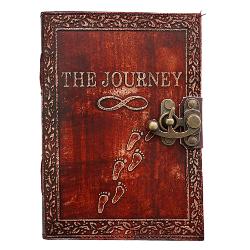 Jurnal Vintage dimensiune 175 x 125 cm coperti din piele naturala cusute manual hartie lucrata manual din bumbac inchizatoare metalica tip ancora