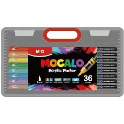 Setul MOCALO M&G aduce libertate creativ&259; pe o varietate de suprafe&539;eMarkerele cu vârf tip pensul&259; ofer&259; control excelent al grosimii linieivopsea acrilic&259; foarte pigmentat&259; &537;i un mecanism cu supape careprevine scurgerile &537;i asigur&259; dozarea optim&259; a cerneliiFormat compact – u&537;or de depozitat &537;i transportatVârf tip pensul&259; pentru linii fine sau late în 