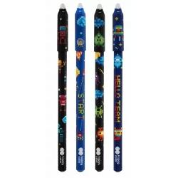  Roller gel cu rescriere 05 mm albastru Pixi Planet Happy Color – roller cu cerneal&259; termosensibil&259; ce permite &537;tergerea textului prin frecare cu guma de la cap&259;t Un instrument de scris practic &537;i vesel cu design Pixi Planet &537;i 4 modele diferite pe corp CaracteristiciCerneal&259; termosensibil&259; – textul se &537;terge prin frecare cu guma 