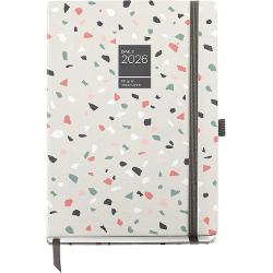 Agenda Miquelrius Plus 155x213 mm datata zilnic Terrazzo Graphic CAT MR26